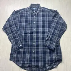 Ralph Lauren 長袖BDシャツ 紺チェック柄 サイズM