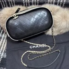 超美品！レア！CHANEL カーフスキン　マトラッセ★チェーンショルダーバッグ