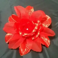 【258】 ヘッドドレス コサージュ フラワー レッド