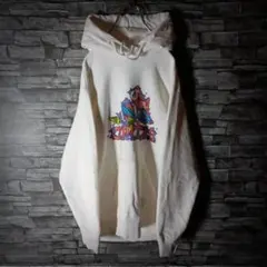 稀少サイズ☆アディダス×ジェニーカオリコラボパーカー イラストビッグロゴ