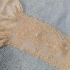 577　正絹　帯揚げ　絞り　オレンジ色