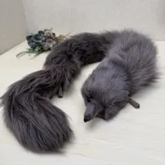 毛皮 ファー マフラー 顔付き ショール ストール フォックス 卒業式