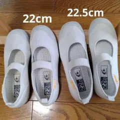 ムーンスター　キャロット　ホワイト上靴 上履き 22cmと22.5cm