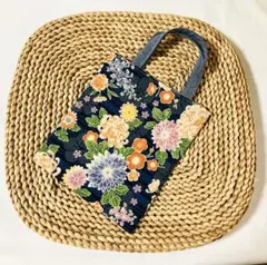 ミニトートバッグ　花柄　ハンドメイド