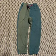 ロゴスディズ　120 緑とカーキのジョガーパンツ
