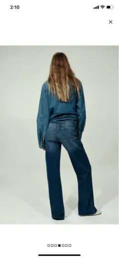 h&m ワイドハイウエストデニム　32 ダークデニムブルーのサムネイル