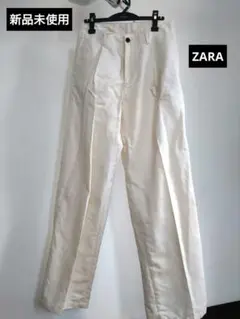 新品未使用‼️ZARA チノパン ワイドパンツ アイボリーのサムネイル