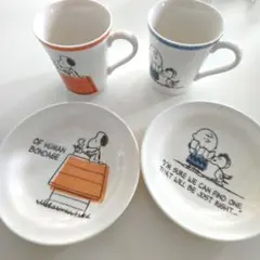 PEANUTS スヌーピー マグカップ 皿 2セット