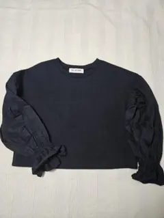 Ray BEAMS クロップドカットソー ブラック