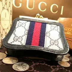 美品 GUCCI OLD オールドグッチ がま口 小銭入れ コインケース