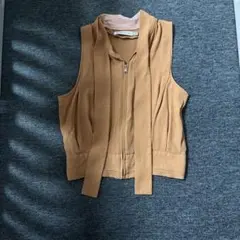 SEE BY CHLOE ノースリーブ ジップアップ トップス