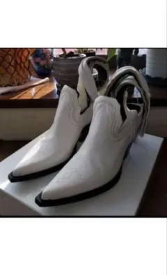激レア　Maison Margiela アンクルストラップ ヒール　ホワイトのサムネイル