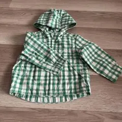 baby gap グリーンチェック薄手アウター　80cm