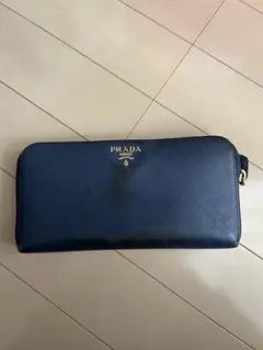 ジャンク品！PRADA 長財布 ネイビー