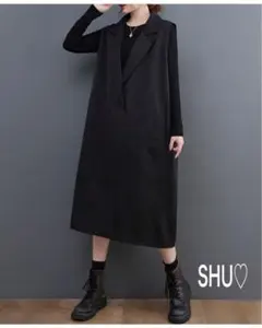 襟付きプルオーバー ブルー 黒 ジーナシス アナスイ スカラー メラーンジュ