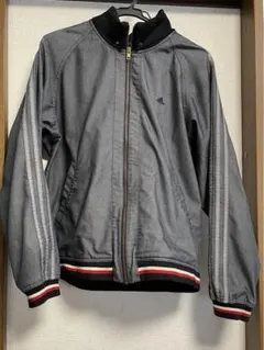 adidas グレー ジップアップジャケット