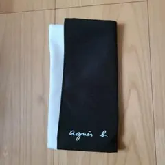 agnes b. ポーチ ブラック ホワイト
