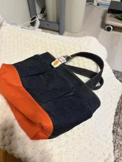 BEAMS IZUMO DENIM トートバッグ 招き猫チャーム付きのサムネイル
