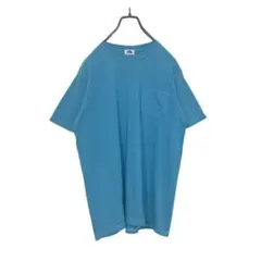 ⭐︎美品⭐︎FRUIT OF THE LOOM ポケットTシャツ　ブルー　M