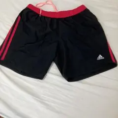 adidas アディダス　レディース　ランパン　ハーフパンツ　黒　ピンクMサイズ