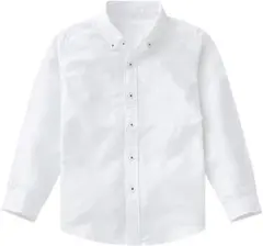 ホワイト ボタンダウン 長袖シャツ 140cm❣️