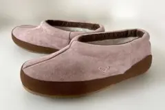 ROXY ピンク スエード スリッポン