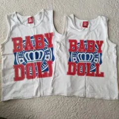 BABY DOLL ノースリーブタンクトップ お揃い120㌢130㌢