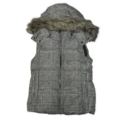 00s archive チェック ファーダウンベスト 平成グランジ y2k