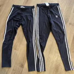 ☆2個セット☆激安出品☆adidas ブラック 3本ライン レギンス