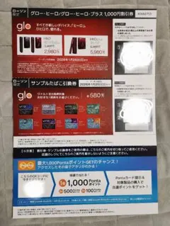 【ローソン限定】glo HILO グローヒーロー割引券 サンプルタバコ引換券