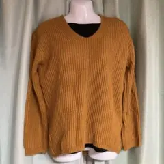 1254.GU アクリル Vネック ニット セーター☆