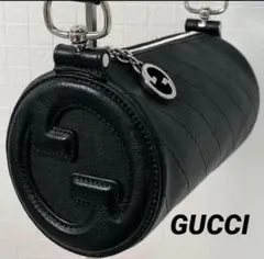 GUCCI ブラックレザー ショルダーバッグ