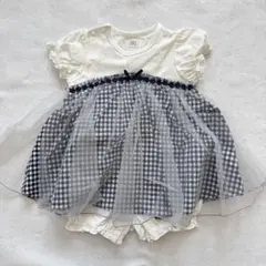 【新品】branshes チュールドッキングカバーオール　80