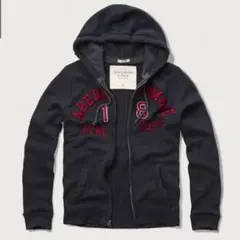 【正規品】アバクロ A&F フルジップパーカー ネイビー S