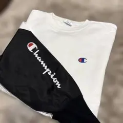 Champion 長袖Tシャツ ホワイト/ブラック