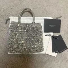 ANTEPRIMA アンテプリマ ペルラグリッター スクエアスモール シルバー