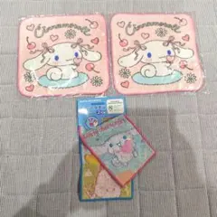 新品　シナモロール タオルハンカチ　ポケットタオル　4枚セット