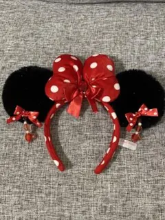 ミニーマウス風カチューシャ 赤と黒