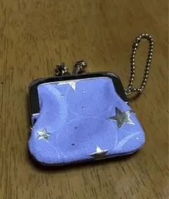 ayanokoji 星柄ラベンダーがま口ストラップ