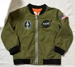 NASA MA-1ジャケット オリーブ色　130 リバーシブル