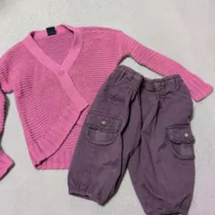 80 まとめ売り　2枚セット カーディガン　パンツ