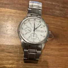 SEIKO メンズ腕時計 クロノグラフ ホワイト文字盤 動作未確認