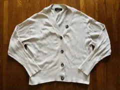 長袖カーディガン　ベージュ　ラグラン袖
