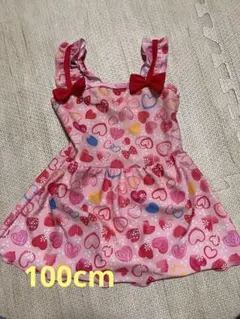 ハート柄ピンク水着 女の子用