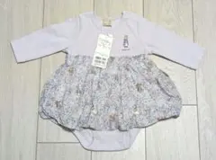 プティマイン　ピーターラビット　花柄切替ロンパース　70cm