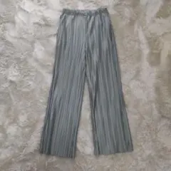 プリーツパンツ ゴムウエスト
