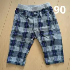 SHIPS グレー系チェックパンツ 90cm