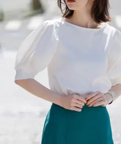 【未使用品】OPAQUE.CLIP 切替ボリュームスリーブカットソー