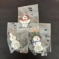 ビーズパーツ　雪だるま×3種