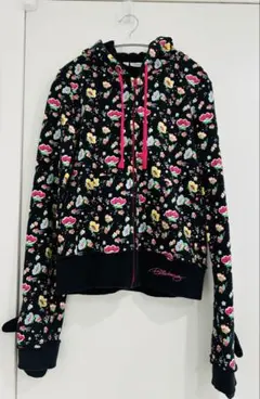 【値下げ】Billabong ビラボン 花柄フード•手袋付きパーカーのサムネイル